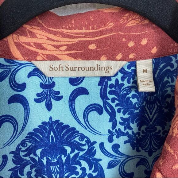 Soft Surroundings Floral Hermosa Tunic Blouse Sz.M - Picture 8 of 15